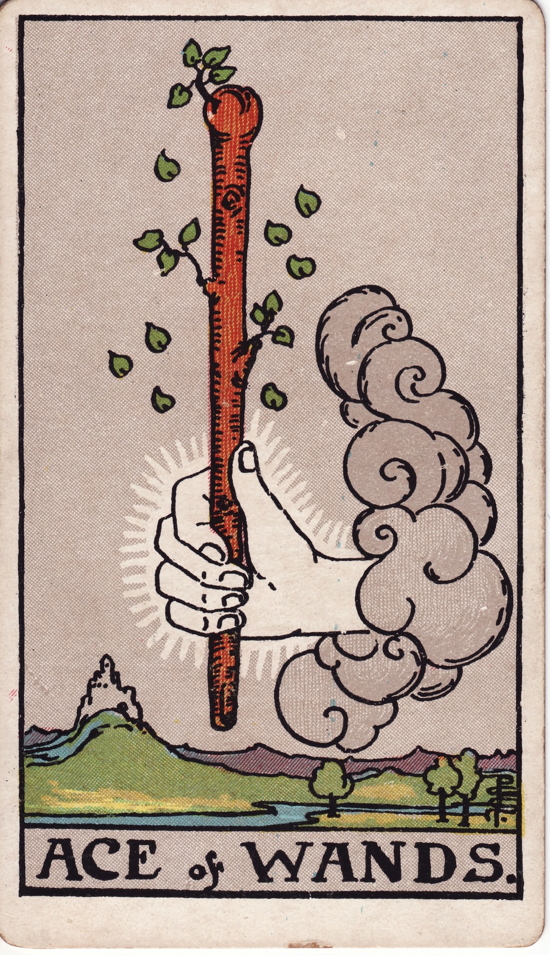 Ace of Wands tarot card, Rider–Waite–Smith deck