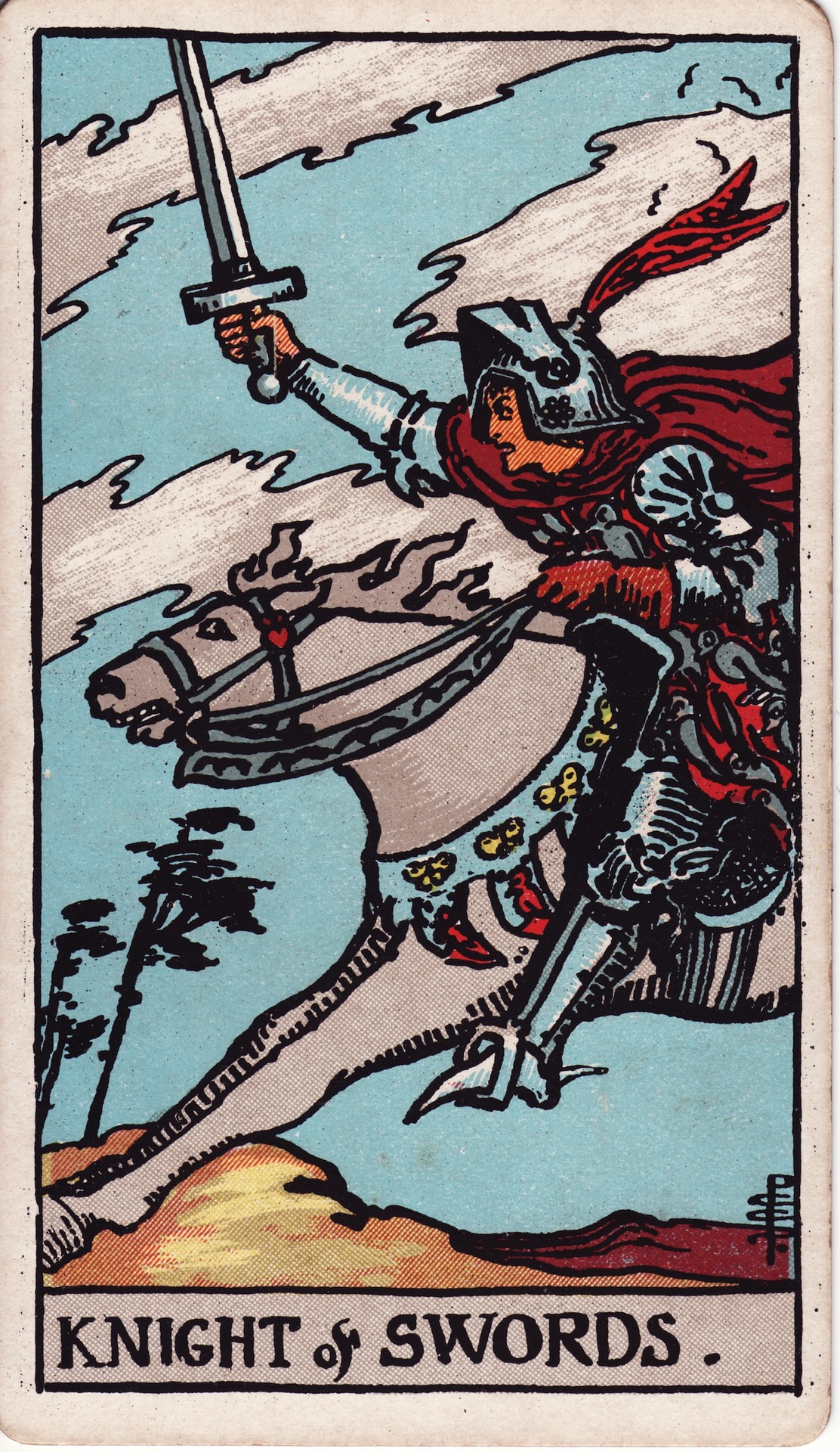 Knight of Swords tarot card, Rider–Waite–Smith deck