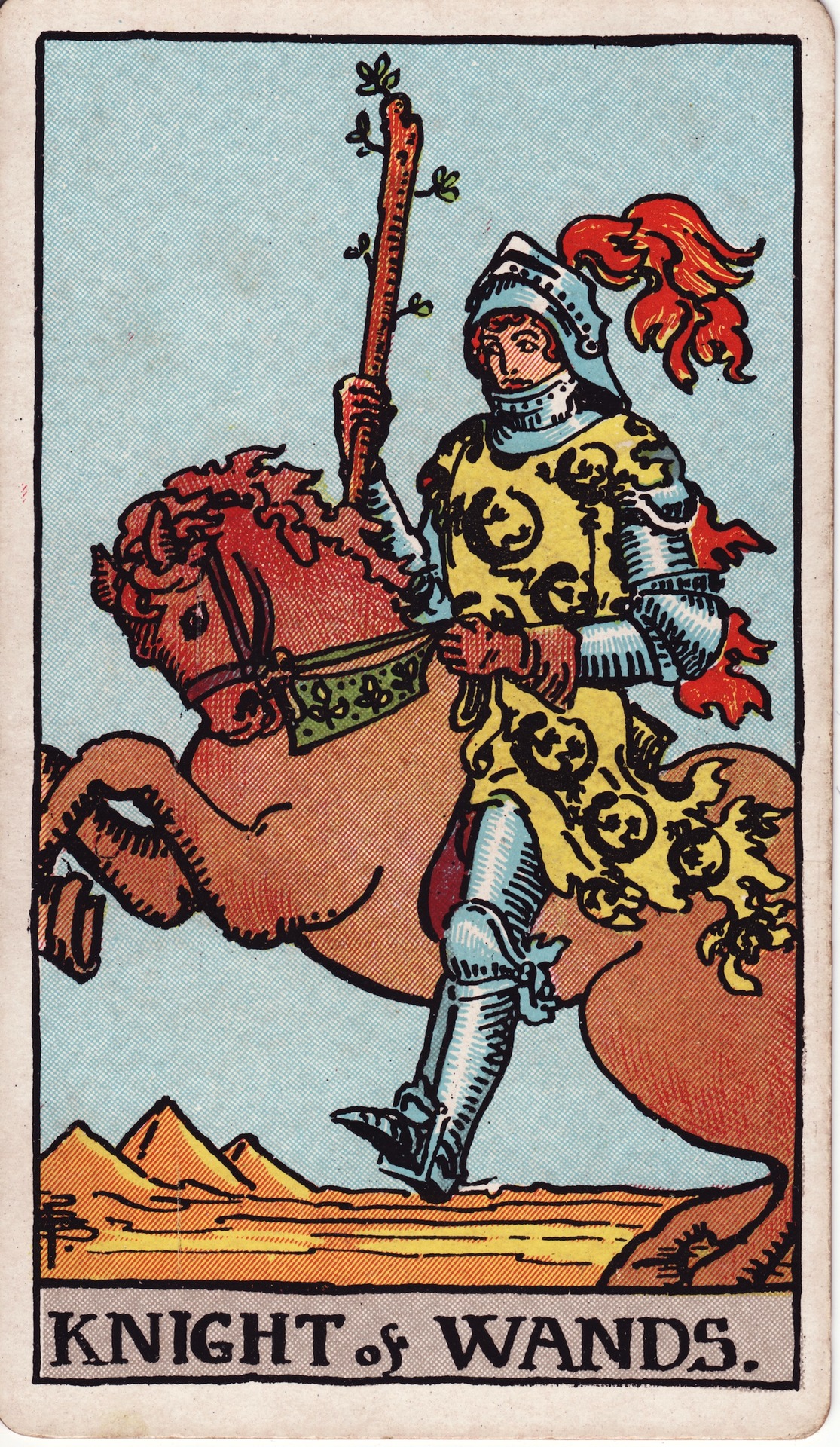 Knight of Wands tarot card, Rider–Waite–Smith deck