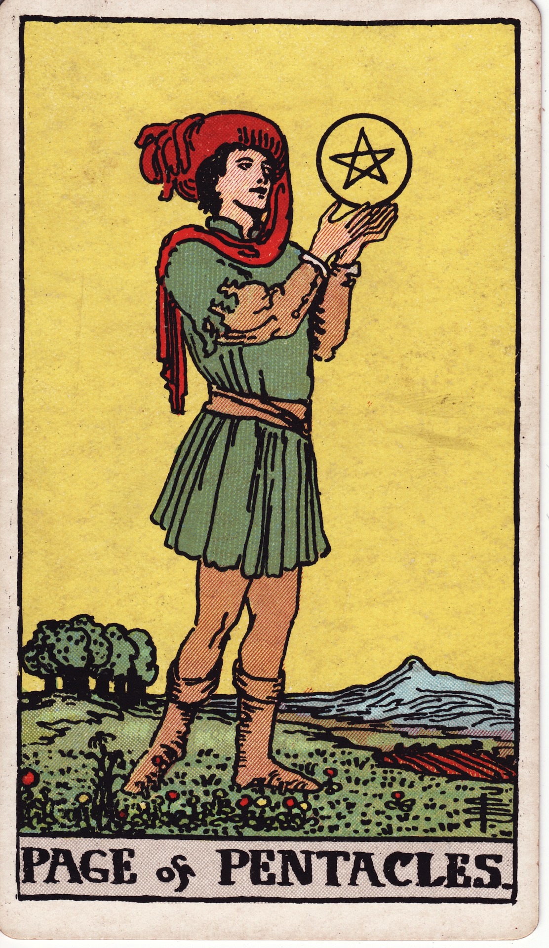 Page of Pentacles tarot card, Rider–Waite–Smith deck