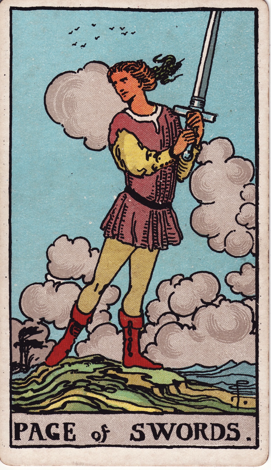 Page of Swords tarot card, Rider–Waite–Smith deck