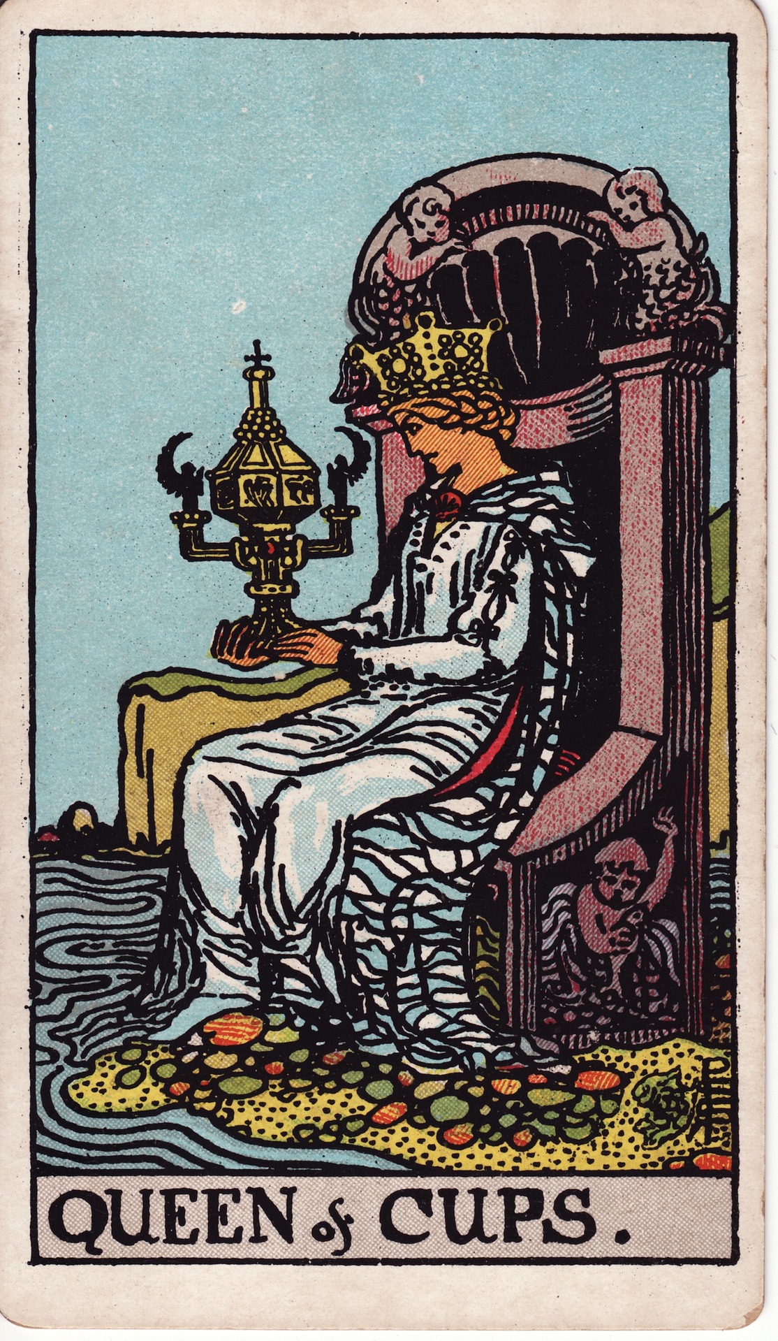 Queen of Cups tarot card, Rider–Waite–Smith deck