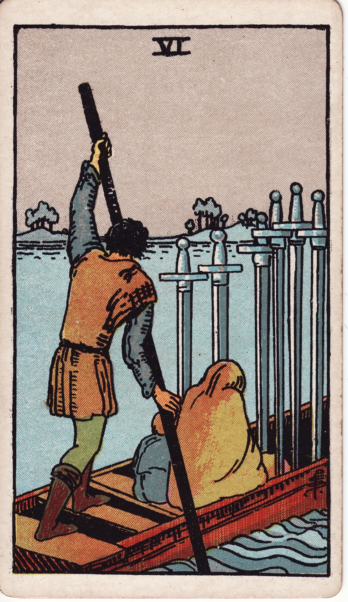 Six of Swords tarot card, Rider–Waite–Smith deck