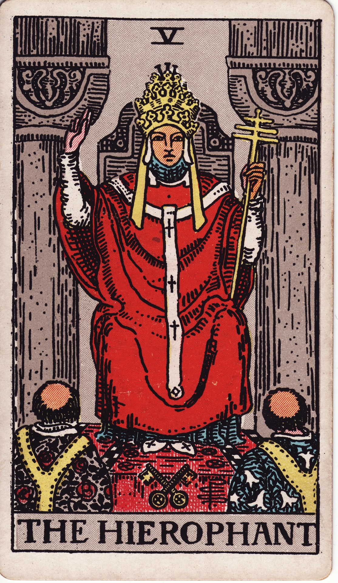 The Hierophant tarot card, Rider–Waite–Smith deck